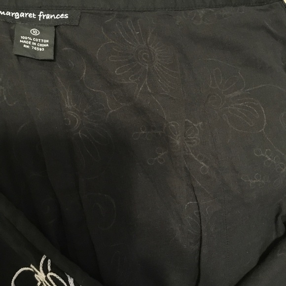 Margaret Francis Embroidered Flare Skirt Black 10 - Picture 4 of 4